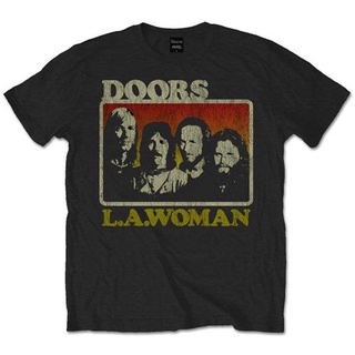 GILDAN เสื้อยืด ผ้าฝ้าย 100% พิมพ์ลาย The Doors La Band Jim Morrison Rock พลัสไซซ์ สําหรับผู้ชายS-5XL