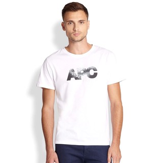 เสื้อยืดโอเวอร์ไซส์Streetwear A.p.c. โลโก้เสื้อยืด Apc แฟชั่นบุรุษแขนสั้นยอดนิยมป่าเย็นเสื้อยืดสีขาวS-3XL