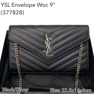 🌟 New YSL woc9" Black shw 🖤 ดำเงิน  พร้อมส่งค่ะ