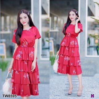 TW8595 Dress ชุดเดรสขนมชั้น