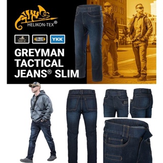 กางเกงยีนส์GREYMAN TACTICAL JEANS® SLIMสี DENIM MID จาก Helikon-tex