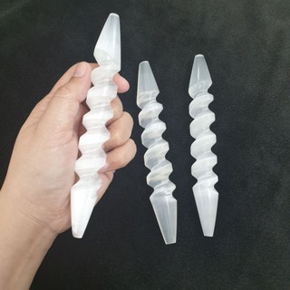 คฑาหินเซเลไนต์ หินเซเลไนต์ เซเลไนต์ Selenite(Selenite Wands)แท่งละ900