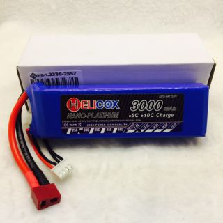 Helicox 3000mAh. 7.4v/11.1V. 30C แบตลิโพ แบต