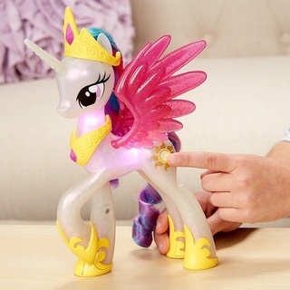 Hasbro Pony Poly Shining Universe Princess Girl Play House เรืองแสงของเล่นตุ๊กตาของขวัญ E0190 รุ้งม้าของเล่นตุ๊กตายูนิคอร์นของเล่นเด็กก่อนวัยเรียนของขวัญวันเกิด