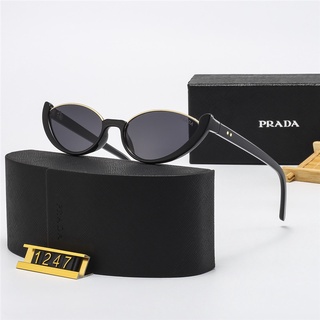 Prada Branded แว่นตากันแดด เลนส์โพลาไรซ์ ของแท้ พร้อมกล่อง สําหรับผู้ชาย และผู้หญิง