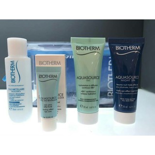 Biotherm set 4 ชิ้น ฟรีกระเป๋าอีก 1 ใบค่ะ ไบโอเทอม ชุด 4 ชิ้น สุดคุ้ม ของแท้ ไบโอเทอม