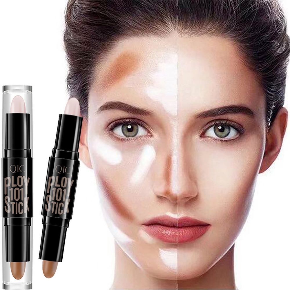 Beauty ปากกาคอนซีลเลอร์ไฮไลท์ แบบแท่งสองหัว สามมิติ