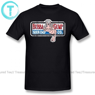ผ้าฝ้ายคอกลมเสื้อยืดแขนสั้น ผ้าฝ้าย 100 ผ้าฝ้าย พิมพ์ลาย Forrest Gump Bubba Gump สไตล์คลาสสิก สําหรับผู้ชายfrom S-4XL