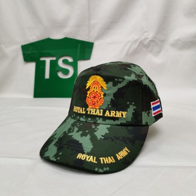 [สินค้าพร้อมส่ง] หมวกแก๊ป ปักกองทัพบก ROYAL THAI ARMY สีดำ สีดิจิตอล