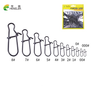 Hengjia 50 ชิ้น / แพ็ค 000#-1# ตะขอเหยื่อตกปลา สเตนเลส อุปกรณ์เสริม สําหรับตกปลา