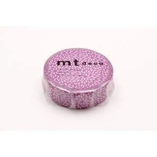 mt masking tape mujinagiku sumire (MT01D414) / เทปตกแต่งวาชิ ลาย mujinagiku sumire แบรนด์ mt masking tape ประเทศญี่ปุ่น