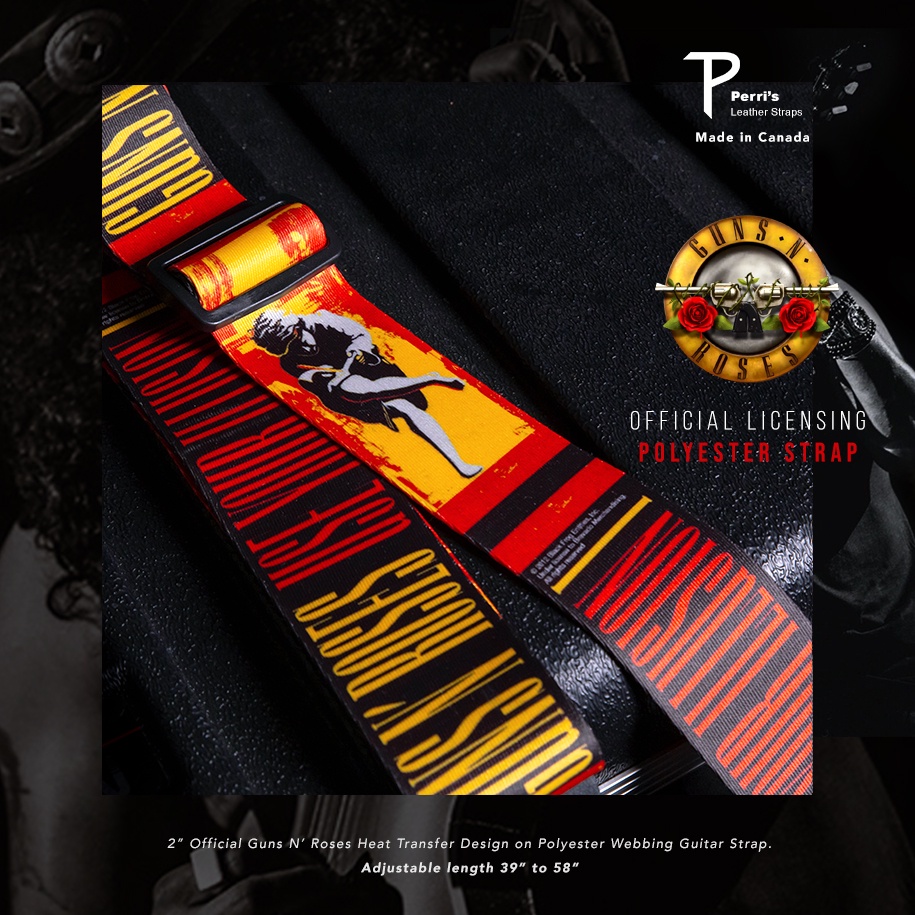 Perri's Official Licensing "Guns N' Roses" Guitar Strap I สายสะพายกีตาร์ลิขสิทธิ์แท้จาก Canada