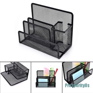 💥 1XBlack Mesh Letter Paper File Storage Rack Holder Tray Organiser Desktop Office