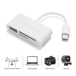 USB 3.1 Type C Male To USB 2.0 TF SD OTG Female Adapter Card Reader