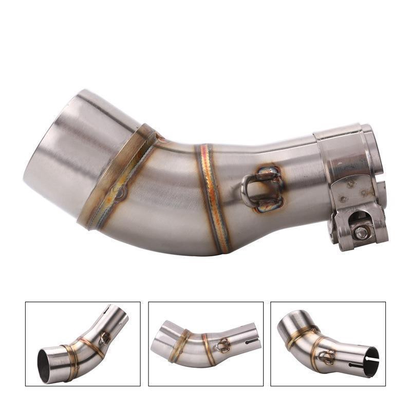 ลื่นบนท่อกลางสําหรับ YZF- R3 R25 MT03 ท่อไอเสียท่อกลางการปรับเปลี่ยนรถจักรยานยนต์