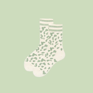 Leopard in the Wild Socks | เสือดาวเขียว ถุงเท้า พร้อมส่ง