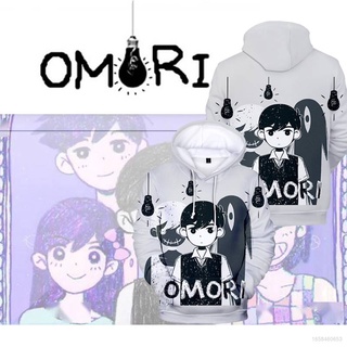 Yyds เสื้อกันหนาวแขนยาว มีฮู้ด พิมพ์ลายการ์ตูน Omori 3D ทรงหลวม สําหรับทุกเพศ