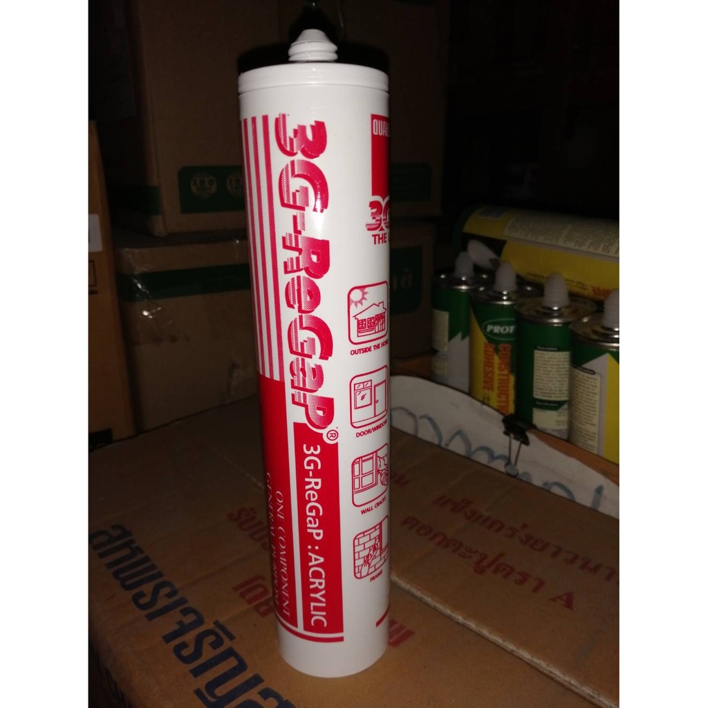 อะครีลิคยาแนวร่อง 3G-REGAP สี ขาว