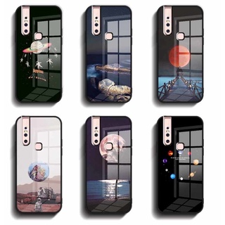 เคสกระจกนิรภัย แบบแข็ง ขอบซิลิโคนนิ่ม สําหรับ VIVO 1819 V15