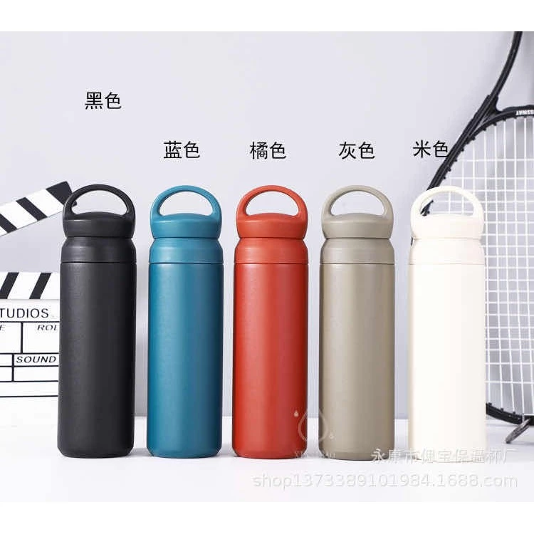 《jiao66》กระติกน้ำ KitchenMarksกระติกน้ำสแตนเลส 350ML- 500ML กระติกน้ำสูญญากาศ HomehuK เก็บความร้อน-เย็น 12-18ชม. thumbnail 4