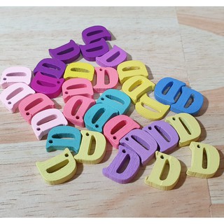 ตัวละ1 บาท ตัว D อักษรไม้ 1 cm 31 ตัว ตกแต่งงานน่ารัก DIY scrapbook สแครปบุ๊ค