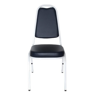 OK&amp;Mshop เก้าอี้จัดเลี้ยง เก้าอี้สัมนารุ่น Banquet Chair01โครงขาสีขาว-เบาะกรมท่า ขนาด44cm.x51cm.91cm.