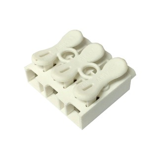 Power connector TERMINAL BLOCK 3P 10A HATASHI Wiring device Electrical work ตัวต่อสายไฟ ลูกเต๋าต่อสายแบบกด HATASHI 3P 10