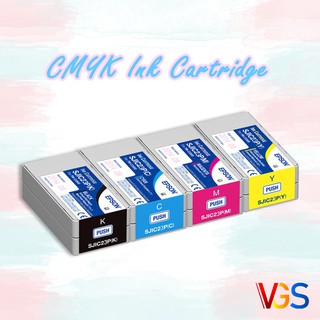 CMYK Cartridges ตลับหมึก EPSON TM-C3510 สีดำ,สีฟ้า,ม่วง,เหลือง (Ink Cartridges-C,M,Y,K)