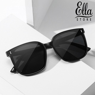 Ellastore123 แว่นตากันแดด เลนส์โพลาไรซ์ ทรงสี่เหลี่ยม ป้องกันรังสียูวี ขนาดใหญ่ เหมาะกับฤดูร้อน สําหรับผู้ชาย และผู้หญิง