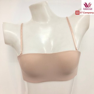 ชุดชั้นใน Wacoal บราเกาะอก Body Bra สีเบจ (BE) รุ่น WB3B53 มีโครง 1/2 Cup สลับสายได้ 10 แบบ ไร้ตะเข็บ เกาะแน่น เกาะอก