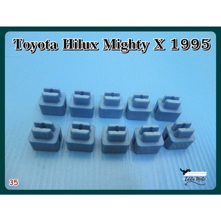 TOYOTA HILUX MIGHTY-X year 1995 ARMREST LOCKING CLIP "BLUE" SET (10 PCS.) (35)  // กิ๊บท้าวแขน กิ๊บที่พักแขน สีฟ้า