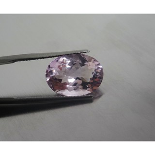 พลอยอเมทิสต์รูปทรงสี่เหลี่ยม สีพาสเทล ( Natural Amethyst Pastel Color ) 11.80 กะรัต โทนสีพาสเทล ร้านนี้ขายแต่ของแท้ค่ะ