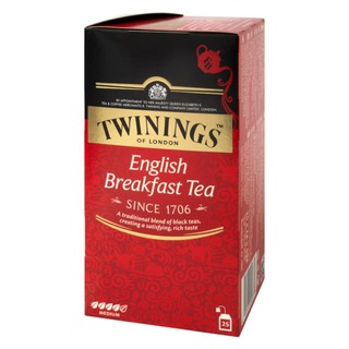 Twinings Engish Breakfast Tea ทไวนิงส์ อิงลิชเบรกฟาสก์ ชาอังกฤษ 2กรัม x 25ซอง