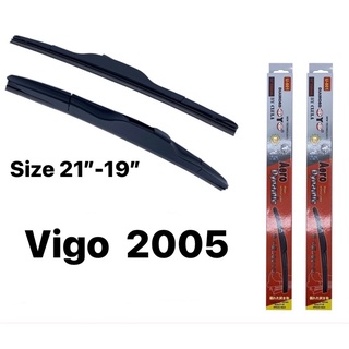 ที่ปัดน้ำฝน ใบปัดน้ำฝน ซิลิโคน ตรงรุ่น Vigo 2005 ไชค์21”-19” ยี่ห้อ Diamond กล่องแดง 1คู่