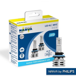 NARVA หลอดไฟรถยนต์ ขั้ว H11 รุ่น Range Performance LED 6500K [2 หลอด]