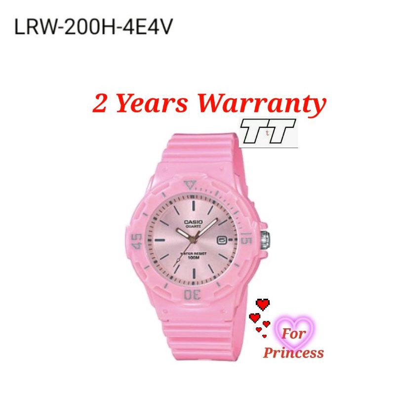 Casio นาฬิกาเด็ก LRW-200H-4E4 นาฬิกานักเรียนนาฬิกาสปอร์ตอะนาล็อก Jam budak Casio LRW-200H LRW200H 20
