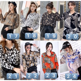 1203-เสื้อเชิ้ตผ้าSilk Satin