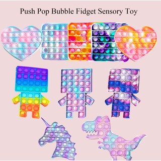 Pop Its Round Fidget Toy Push bubble stress relief kids pop it Tiktok ของเล่นสําหรับเด็ก / ผู้ใหญ่ / ของเล่นคลายเครียด