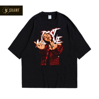 เสื้อยืดผ้าฝ้ายพิมพ์ลายขายดี เสื้อยืด ลาย POST MALONE สไตล์วินเทจ | เสื้อยืด ลาย Black MALONE | บูทเลกฮิปฮอป | Unisex