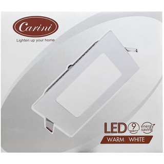 โคมไฟดาวน์ไลท์ ดาวน์ไลท์ LEDDIM LCP0240-9W WARMWHITE CARINI ALUMINIUM WHITE 5.5 SQUARE รางนีออน ดาวน์ไลท์ โคมไฟ หลอดไฟ D