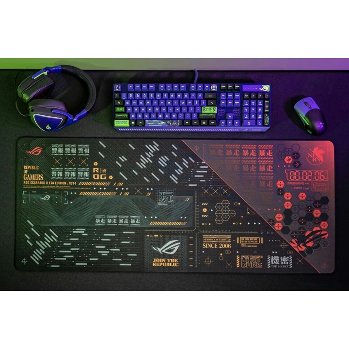 MOUSE PAD (เมาส์แพด) ASUS ROG SCABBARD II EVA EDITION ksc