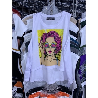 เสื้อกล้ามผ้าTKหน้าสั้นหลังยาวเก๋ๆทักถามลายได้จร้า