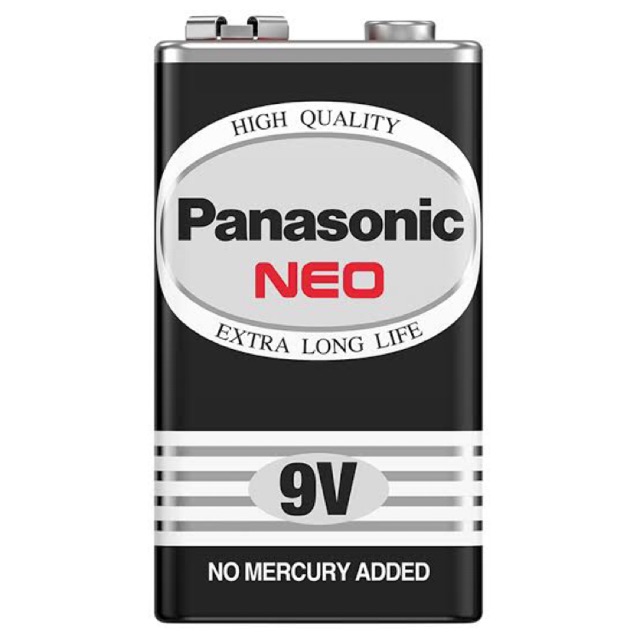 ถ่าน 9V  Panasonic   NEO#6F22NT สีดำ  จำนวน 1 ก้อน