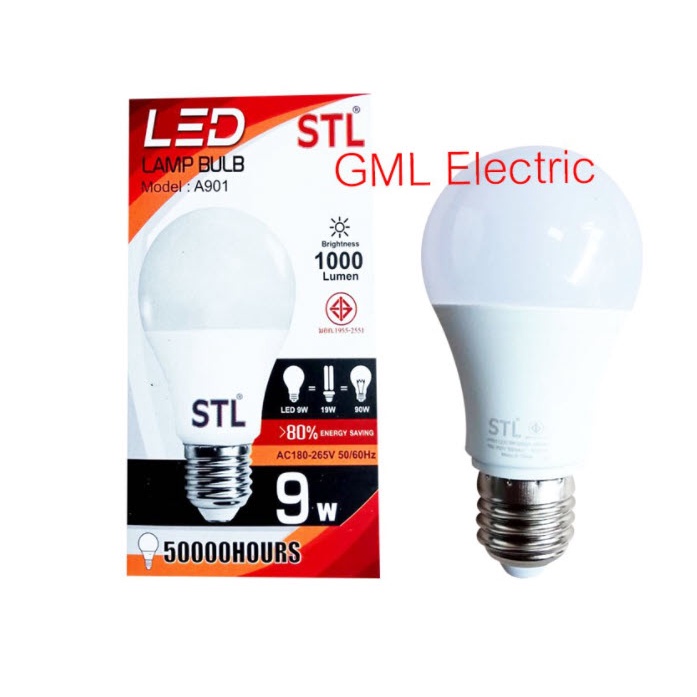 STL หลอดไฟ LED 3w. 5w. 7w. 9w. 13w. 15w. 18w. 24w. แสงขาว/แสงวอร์ม หลอด LED หลอดประหยัดไฟ หลอดประหยั