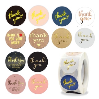 Sticker thank you สติกเกอร์ขอบคุณ สติ๊กเกอร์ขอบคุณ สติ๊กเกอร์ติดฉลาก สติ๊กเกอร์ติดกล่อง ขอบคุณลูกค้า สติ๊กเกอร์ติดถุงขนม