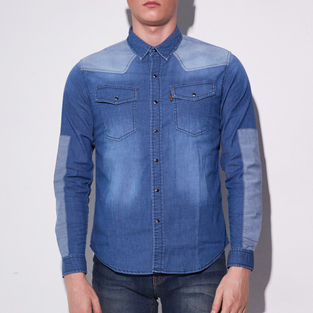 BJ JEANS เสื้อเชิ้ตแขนยาวผู้ชาย รุ่น BJJLB-1393
