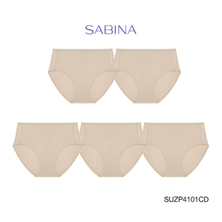 Sabina กางเกงชั้นใน (Set 5 ชิ้น) (ทรง Half) รุ่น Panty Zone รหัส SUZP4101CD สีเนื้อเข้ม