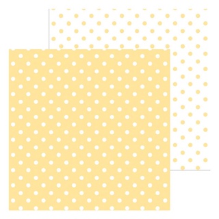 กระดาษ Doodlebug Petite Swiss Dot Cardstock 12"X12 : Lemon