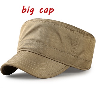 big size Military Cap Hats For Men Women Cotton Solid Color Army Flat Cap Ladies Military Hats Adjustable