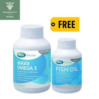 Mega Maxx omega3 60 capsules แถม Fish oil 30 capsules